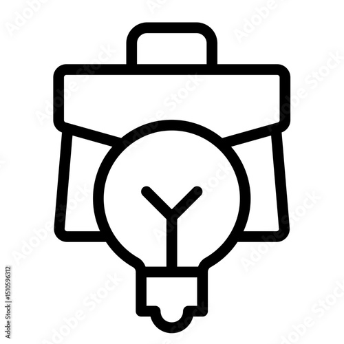 Business briefcase icon in vector illustration