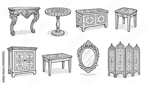 Hand-Drawn Furniture Icons