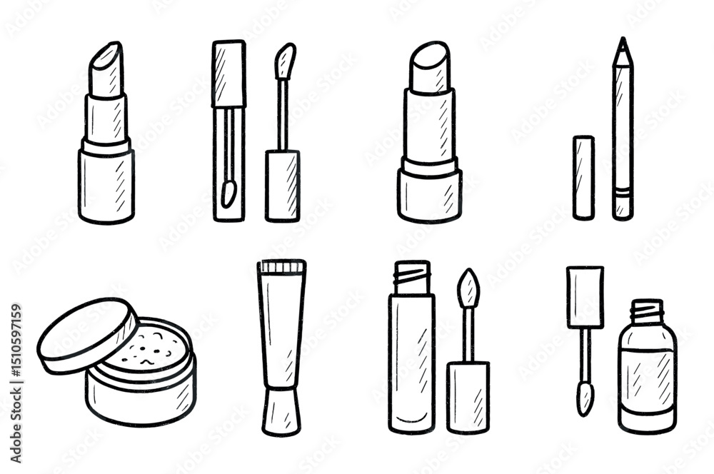 Fototapeta premium Lip Care Icons