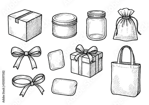 Hand-Drawn Packaging Icons