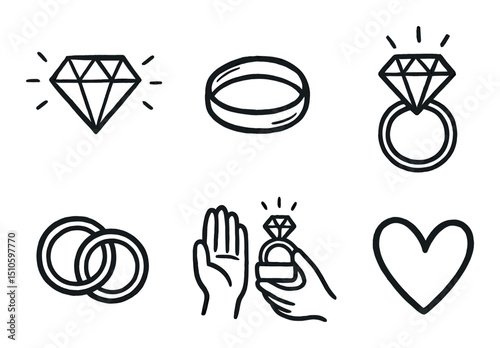 Hand-Drawn Love Icons