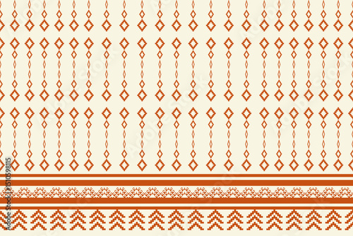 A set of seamless geometric patterns featuring ornate  design with a traditional ethnic textile texture