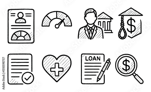 Financial Icon Sketches