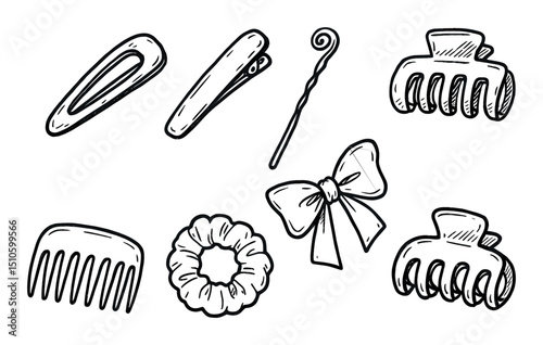 Hand-Drawn Hair Accessories