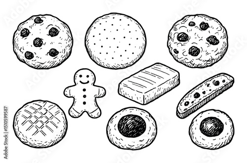 Hand-Drawn Cookie Icons