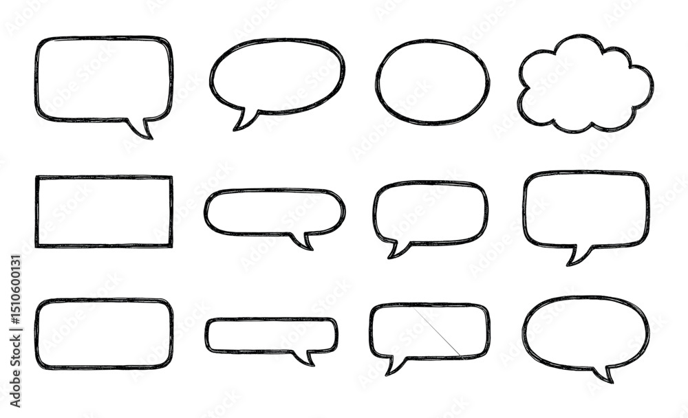 Fototapeta premium Hand-Drawn Bubble Icons