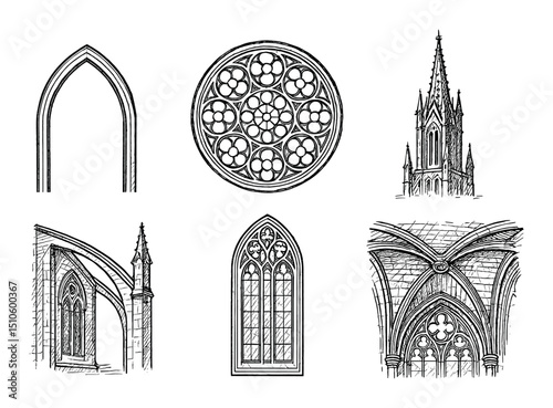 Gothic Architecture Icons