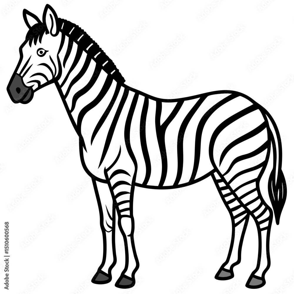 Obraz premium Zebra line art vector