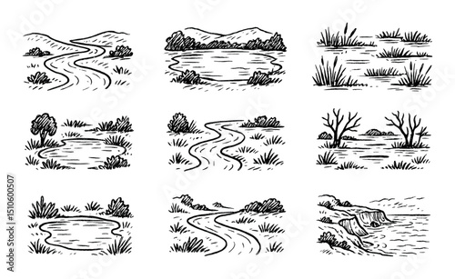 Waterbody Icon Set