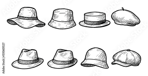 Hand-Drawn Hat Icons