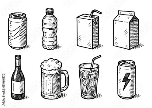 Beverage Icon Set