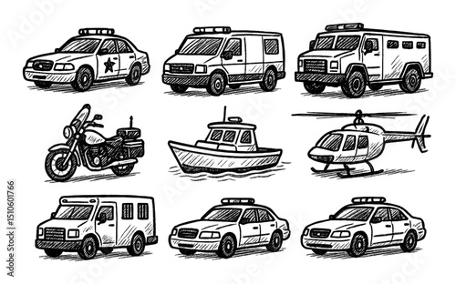 Police Vehicle Icons