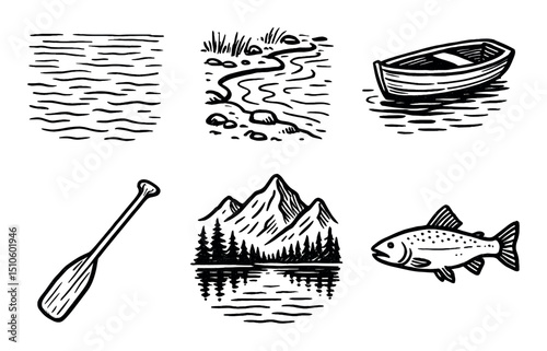 Alpine Lake Icons