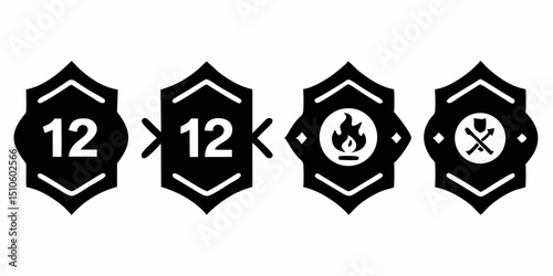 Fire department badge illustration design for banner or advertisement