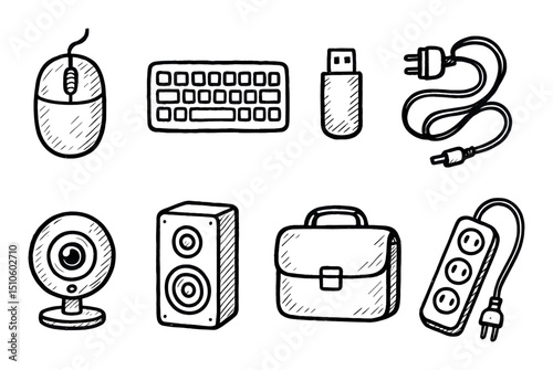 Hand-Drawn Tech Icons