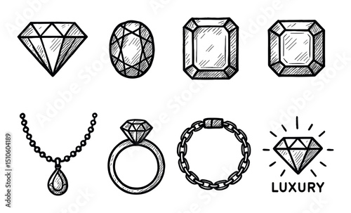 Hand-Drawn Jewelry Icons