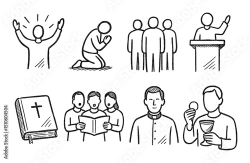 Hand-Drawn Religious Icons