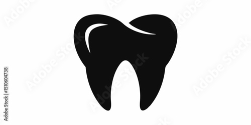 Professional dentist logo design template featuring a tooth shape in black yellow cyan and magenta