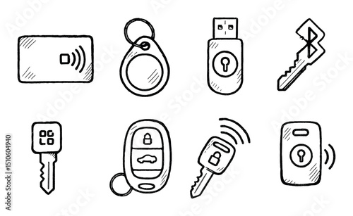Hand-Drawn Security Icons
