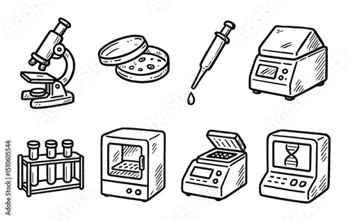 Hand-Drawn Lab Icons