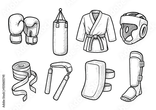 Martial Arts Icon Set