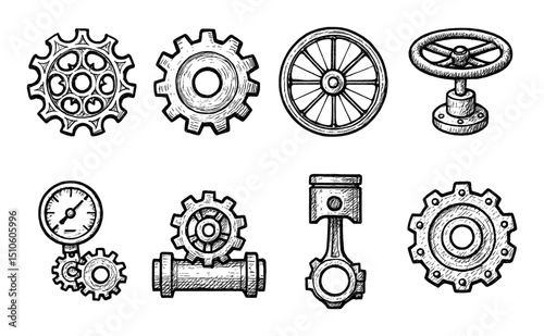 Steampunk Gear Icons