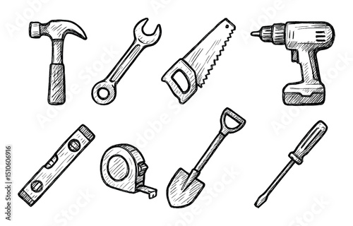 Hand-Drawn Tool Icons