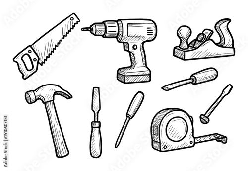 Hand-Drawn Tool Icons