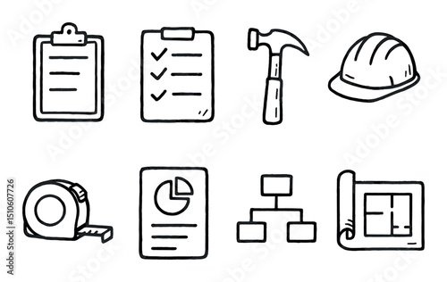 Hand-Drawn Construction Icons