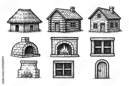 Rustic Home Icons