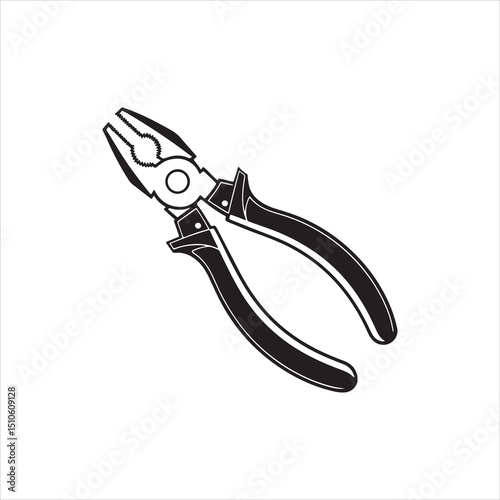 Silhouette Icon of Pliers Tool