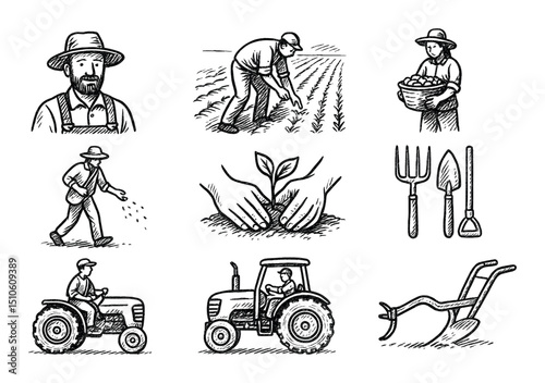 Farming Icon Sketches