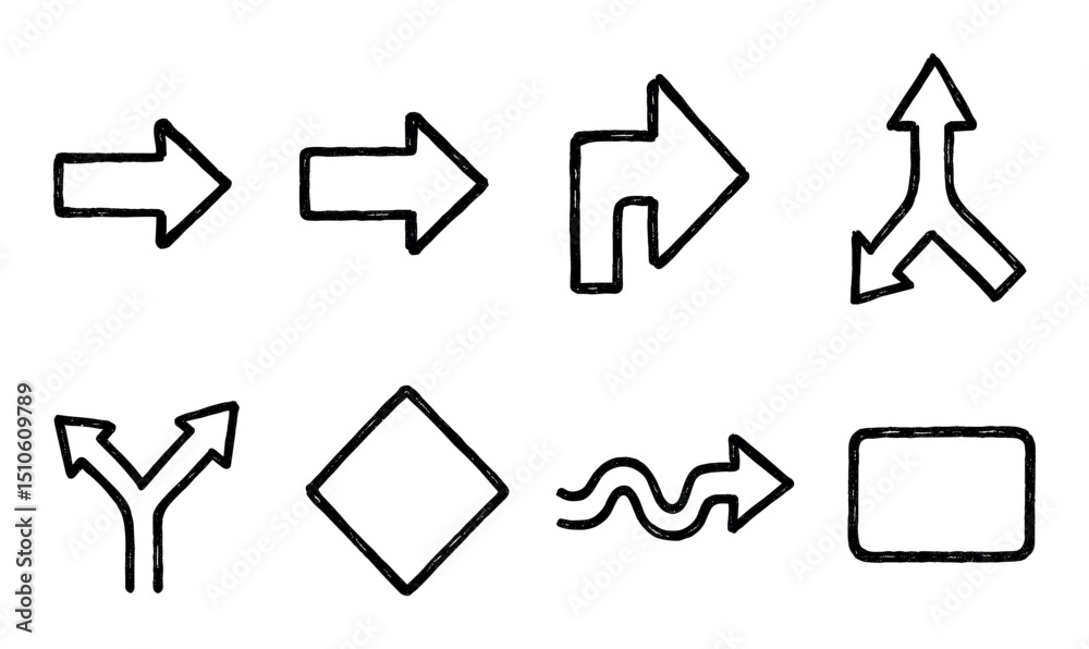 Hand-Drawn Arrow Icons Hand-Drawn Arrow Icons