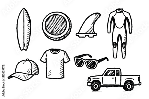 Surf Gear Icons