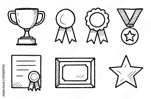 Hand-Drawn Award Icons