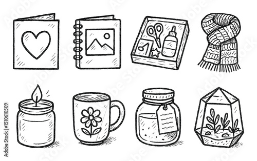 Hand-Drawn Craft Icons