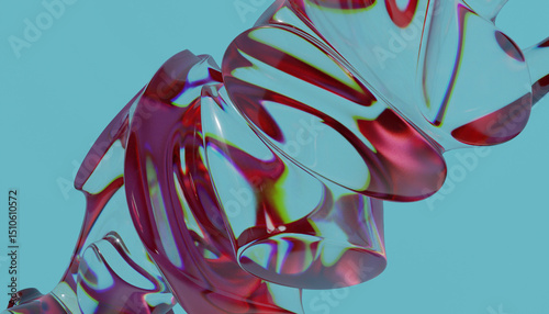 Fototapeta Naklejka Na Ścianę i Meble -  3d glass abstract design