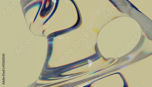 Fototapeta Naklejka Na Ścianę i Meble -  3d glass abstract design