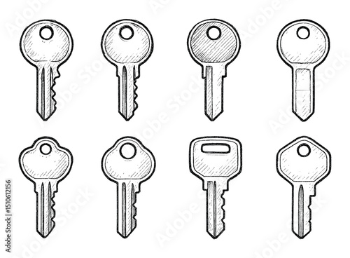 Hand-Drawn Key Icons