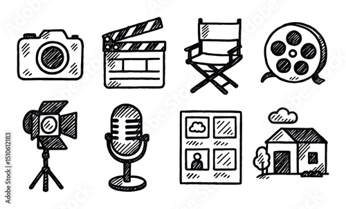 Hand-Drawn Movie Icons