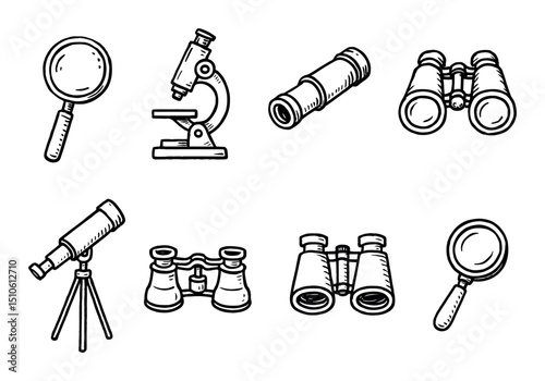 Optics Icon Set