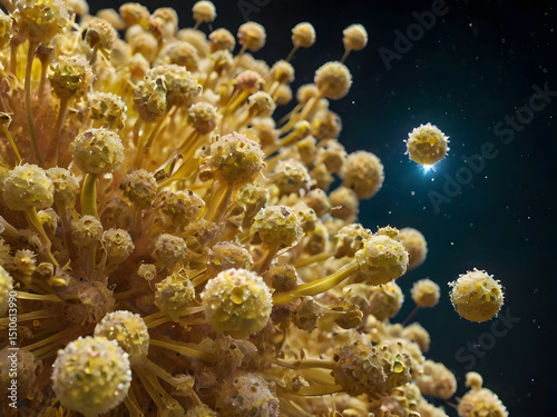 Microscopic Marvel: A captivating close-up reveals an intricate network of spherical structures, showcasing the wonders of the unseen world.