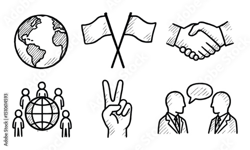 Hand-Drawn Global Icons