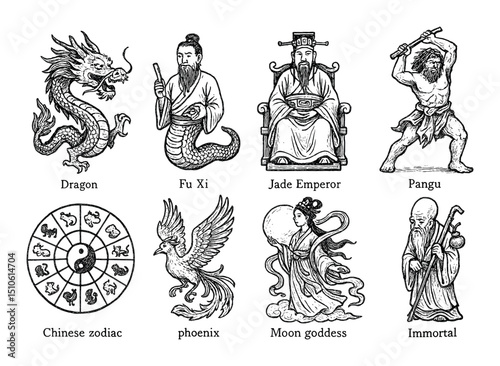 Chinese Mythology Icons