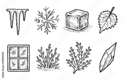 Hand-Drawn Ice Icons