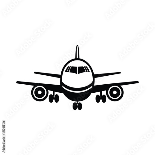 Airplane icon, Black airplane icon collection, Set of black plane silhouette icon, Vector Illustration, Vector Graphic, airplane icon, air plane sign vector