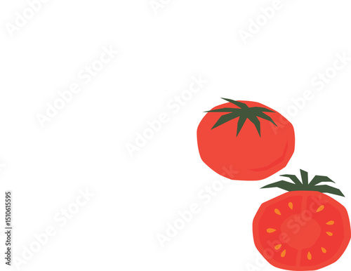 Red tomato vector art illustration