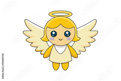 Cute Angel Vector art with White Background 