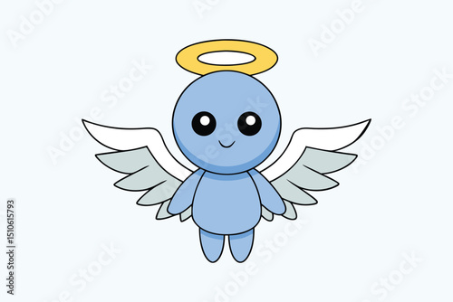 Cute Angel Vector art with White Background 
