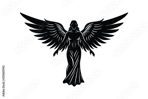 Cute Angel Vector art with White Background 